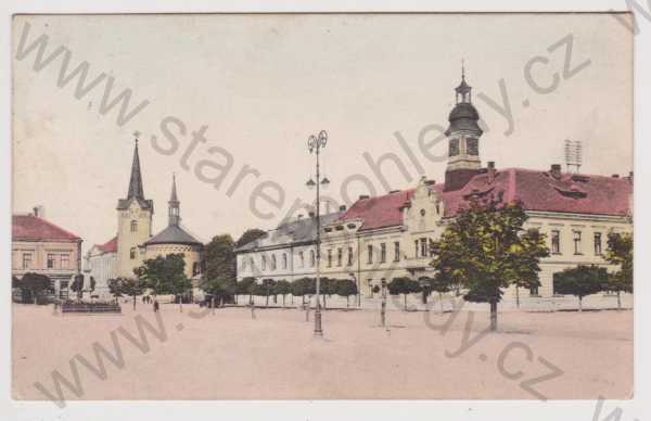  - Městec Králové - náměstí, kolorovaná