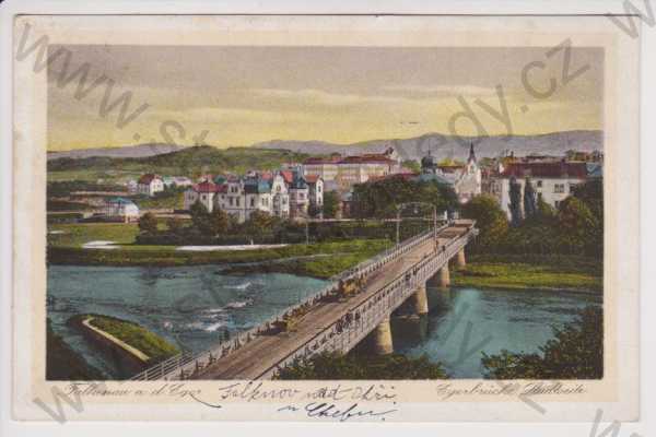  - Sokolov - most přes Ohře, kolorovaná