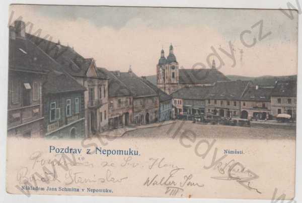  - Nepomuk (Plzeň - jih), náměstí, kolorovaná, DA