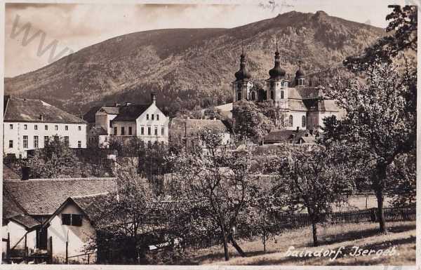  - Hejnice (Liberec), částečný záběr města, kostel