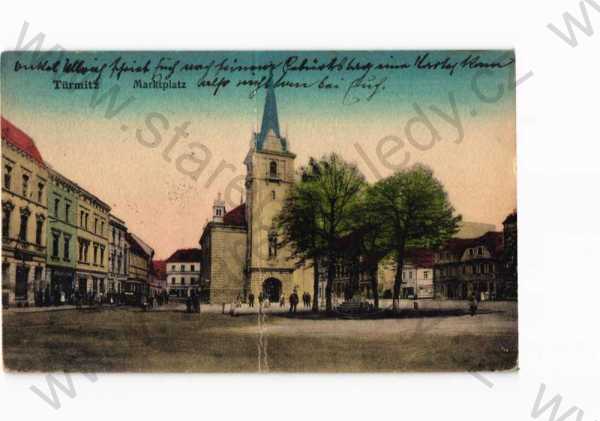  - Trmice, Ústí nad Labem, částečný záběr města, náměstí