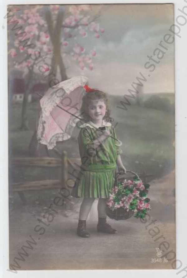  - Děti - foto, koš, květina, deštník