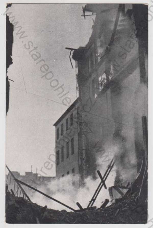  - Praha 1, Československý rozhlas, bomba, katastrofa, květen 1945