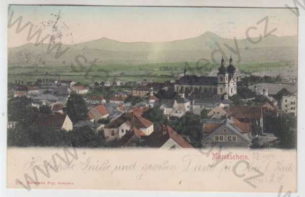  - Bohosudov (Mariaschein) - Teplice, celkový pohled, kolorovaná, DA