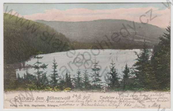  - Čertovo jezero (Teufelsee) - Klatovy, Šumava, kolorovaná, DA