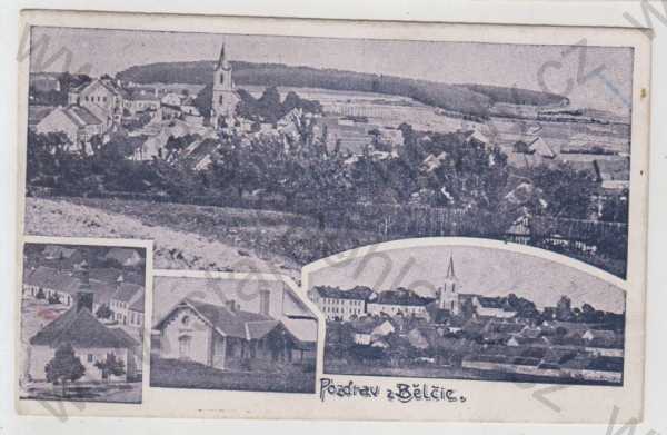  - Bělčice (Strakonice), více záběrů, celkový pohled, náměstí, kostel