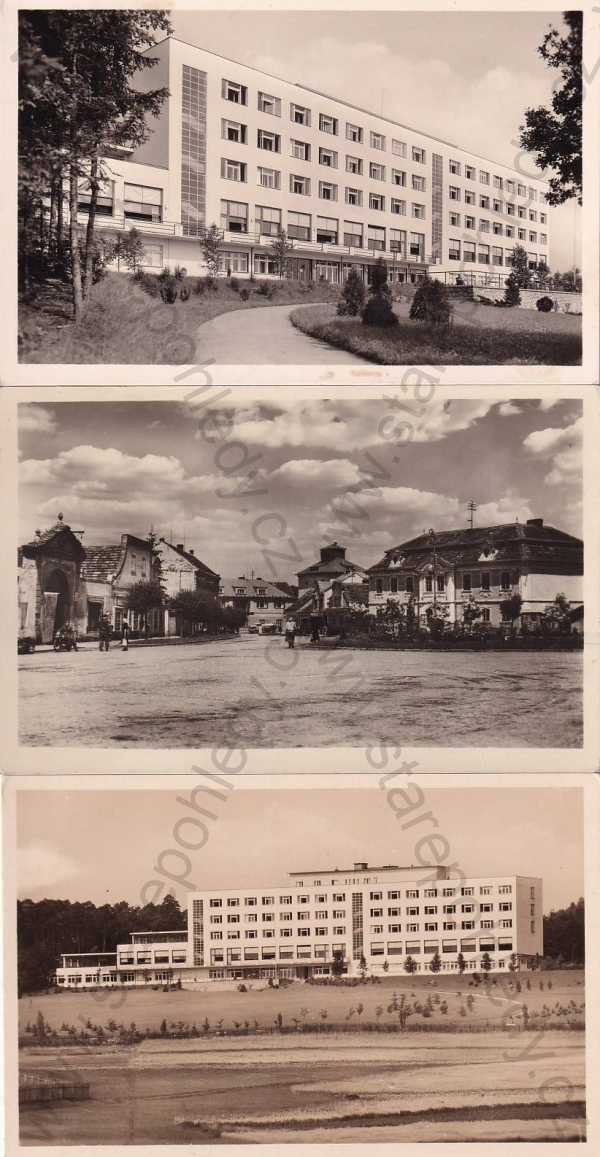  - 3x Dobříš Příbram, sanatorium, náměstí