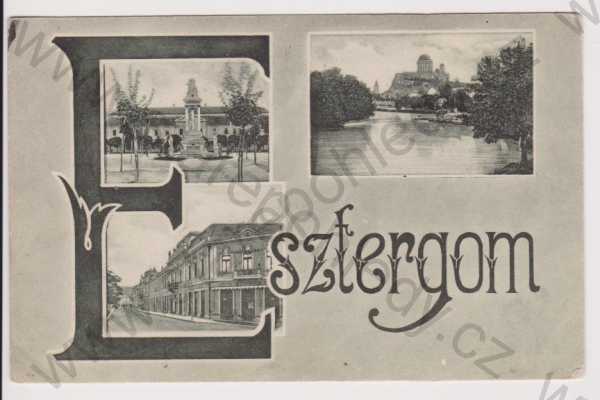  - Maďarsko - Esztergon, více záběrů, koláž písmeno