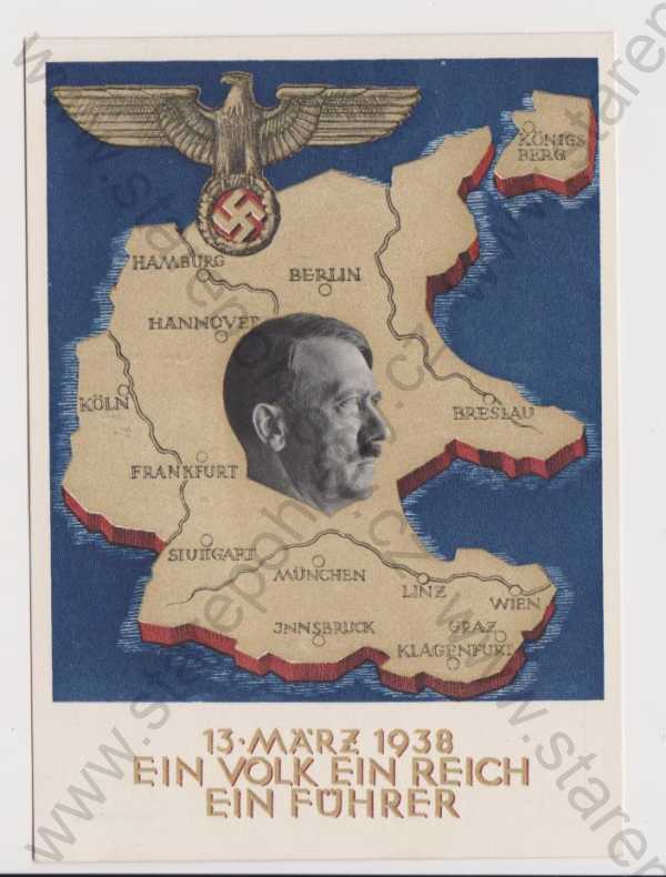  - Hitler - koláž mapa, velký formát