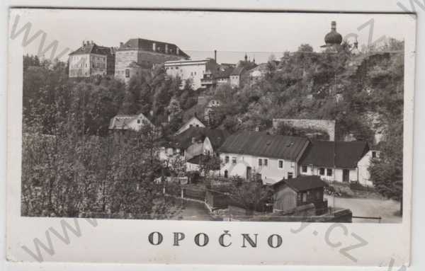  - Opočno (Rychnov nad Kněžnou), částečný záběr města, leporelo, Fototypia-Vyškov