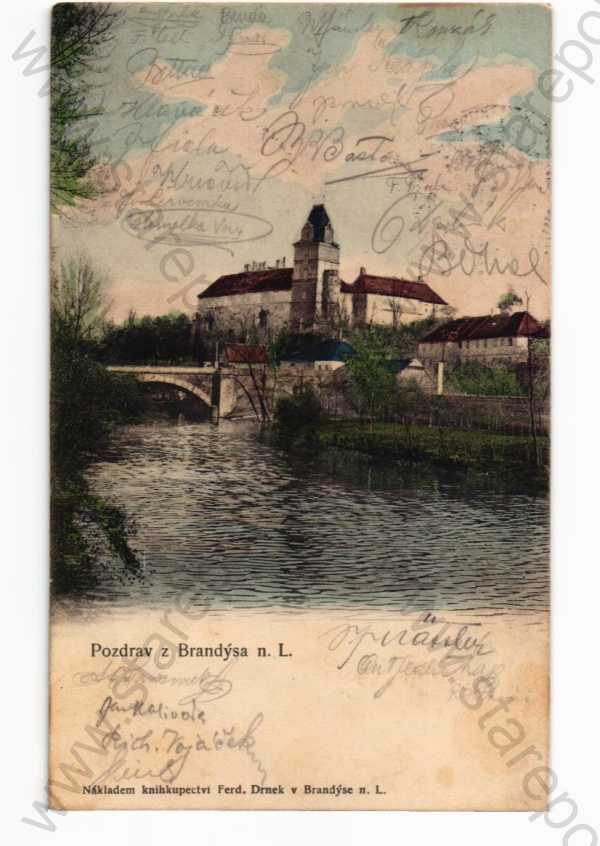  - Brandýs nad Labem, Praha-východ, částečný záběr města, DA