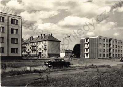  - Nýřany, Plzeň-sever, částečný záběr města, automobil, foto Z. Martinovský