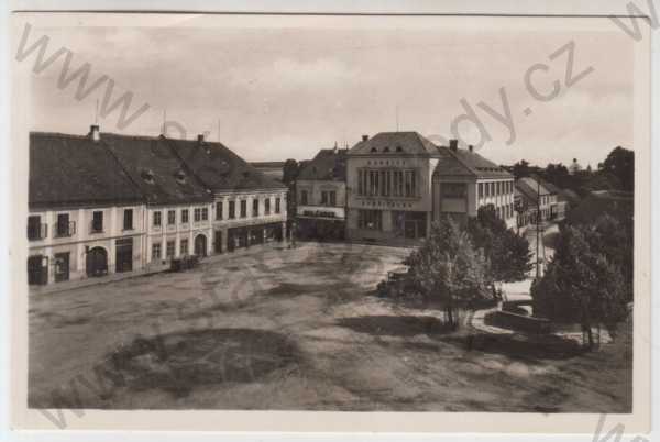  - Jaroměřice nad Rokytnou (Jarmeritz) - Třebíč, náměstí, obchod, reklama