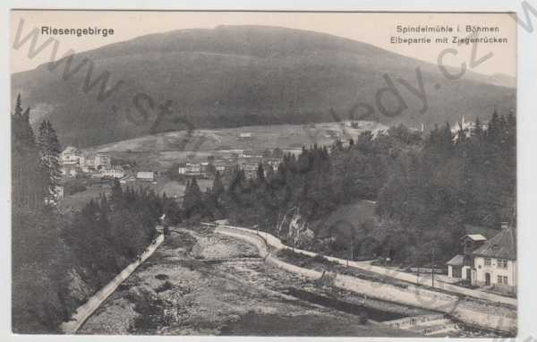  - Špindlerův Mlýn (Spindelmühle) - Trutnov, částečný záběr města, Krkonoše