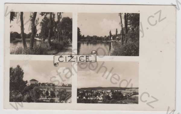  - Čižice (Plzeň - jih), více záběrů, rybník, celkový pohled, částečný záběr města, Foto-fon