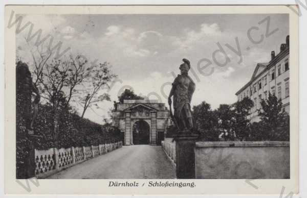  - Drnholec (Dürnholz) - Břeclav, socha, zámek