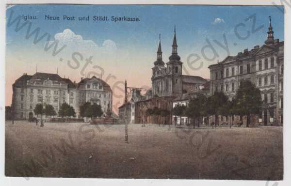  - Jihlava (Iglau), náměstí, kostel, kolorovaná