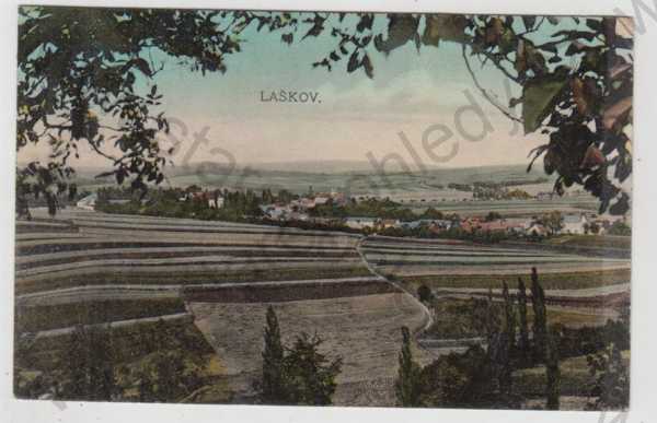  - Laškov (Prostějov), celkový pohled, kolorovaná