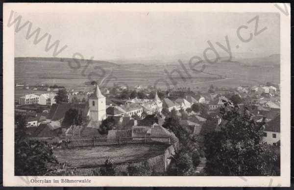  - Horní Planá (Český Krumlov), celkový pohled, kostel, foto J.Seidel