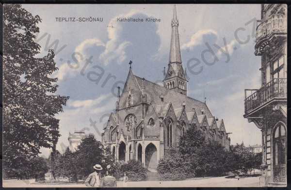  - Teplice-Šanov, kostel, celkový pohled