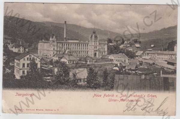  - Smržovka (Unter Marchenstein) - Jablonec nad Nisou, továrna, část města, DA