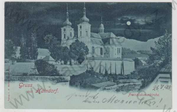  - Hajnice (Haindorf) - Trutnov, kostel, mondschein, DA