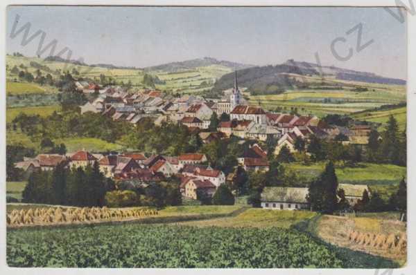  - Hořice na Šumavě (Höritz) - Český Krumlov, celkový pohled, kolorovaná, foto J.Seidel