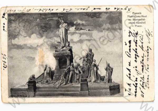  - Pomník mistra Jana Husa na Straměstském náměstí, nerealizovaný návrh, DA