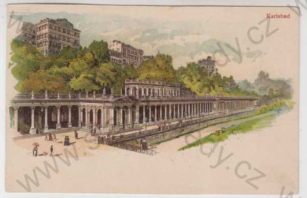  - Karlovy Vary (Karlsbad), kolonáda, kolorovaná, DA