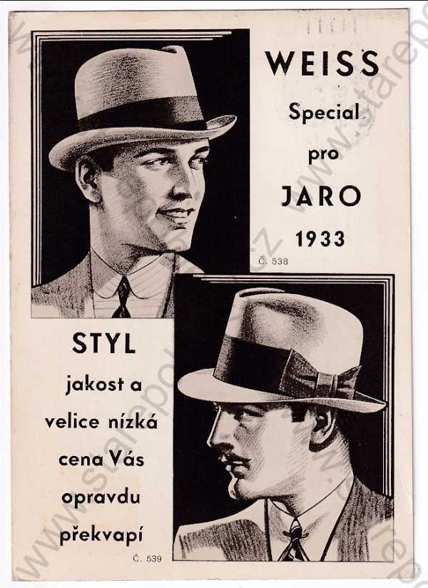  - Praha - Jan Weiss - továrna na klobouky, velký formát