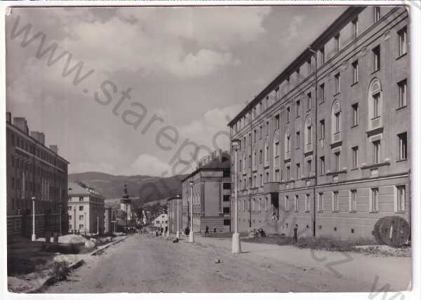  - Slovensko - Handlová - ulice, kostel, velký formát