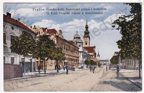  - Slovensko - Prešov - Grecko - katolické biskupské paláce, kostel, kolorovaná