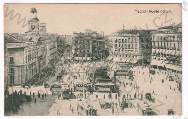  - Španělsko - Madrid- Puerta del Sol., TRAMVAJ