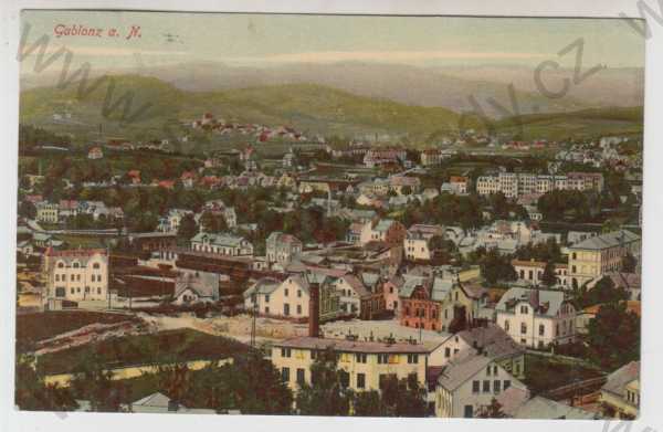  - Jablonec nad Nisou (Gablon a. N.), celkový pohled, kolorovaná
