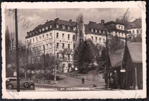  - Jáchymov (St.Joachimstal), Karlovy Vary, lázeňský dům, automobil