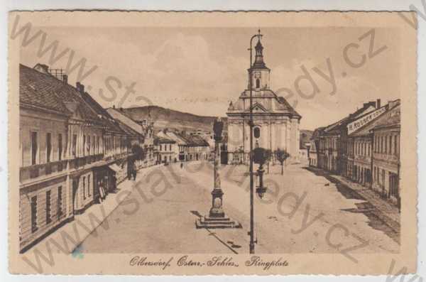  - Albrechtice (Olbersdorf) - Bruntál, náměstí, kostel