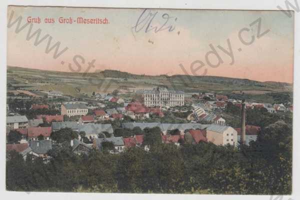  - Velké Meziříčí (Gross MEseritsch) - Žďár nad Sázavou, celkový pohled, kolorovaná