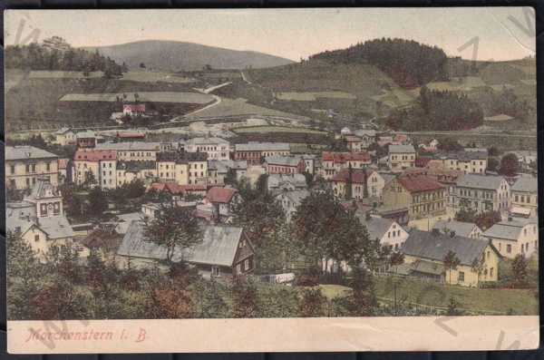  - Smržovka (Morchenstern i.B.), Jablonec nad Nisou, barevná, pohled na město z výšky