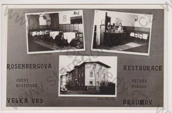  - Velká Ves u Broumova - Rosenbergova restaurace - exteriér, interiér