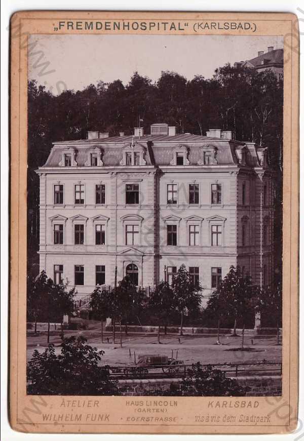  - Karlovy Vary - dům Lincoln, foto na kartonu 14x10cm
