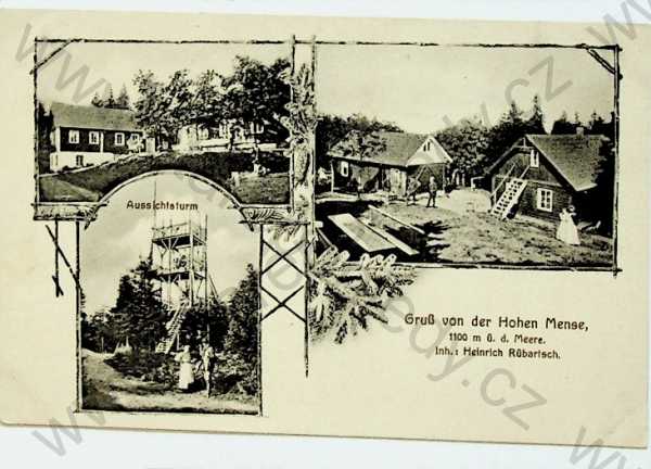  - Vrchmezí (Rychnov nad Kněžnou) - rozhledna, chalupy, koláž, více záběrů