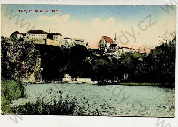  - Znojmo - hrad, údolí Dyje, kolorovaná