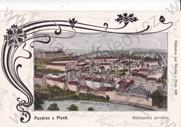  - Plzeň Pilsen pivovar Brauerei Pilsner barevná, DA