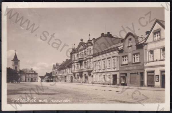  - Týniště nad Orlicí (Rychnov nad Kněžnou), náměstí, kostel, obchod