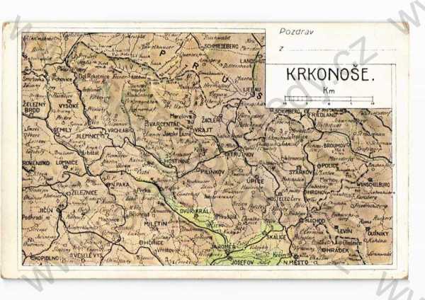  - Krkonoše, Trutnov, mapa