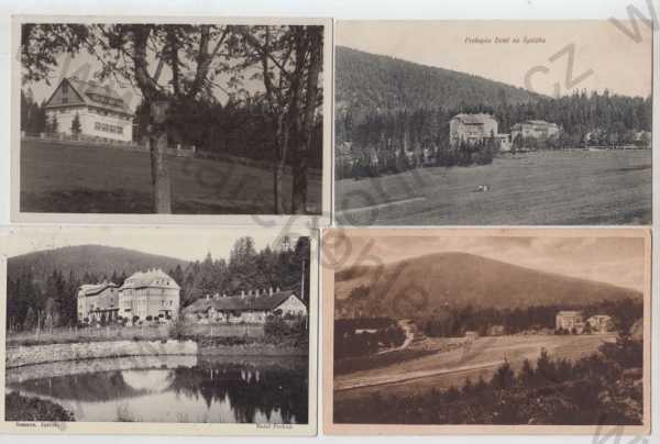  - 4x Špičák (Klatovy), Prokopův hotel, Hotel Ryxi, Hrnčířova chata, Šumava