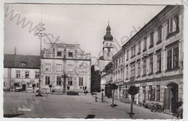  - Nové Hrady (Gratzen) - České Budějovice, náměstí, automobil