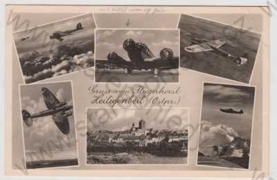  - Letadlo, více záběrů, Heiligenbeil, bitva, koláž