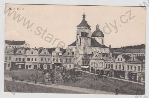  - Havlíčkův Brod (Německý Brod), náměstí, kůň, kostel