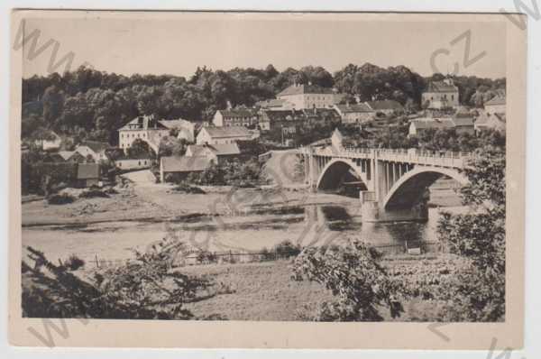  - Liblín (Rokycany), řeka, Berounka, most, částečný záběr města